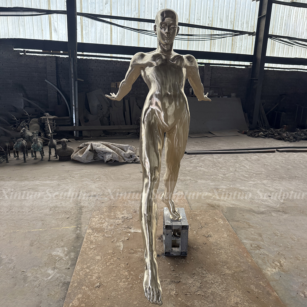 Abstract Diving Man Sculpture