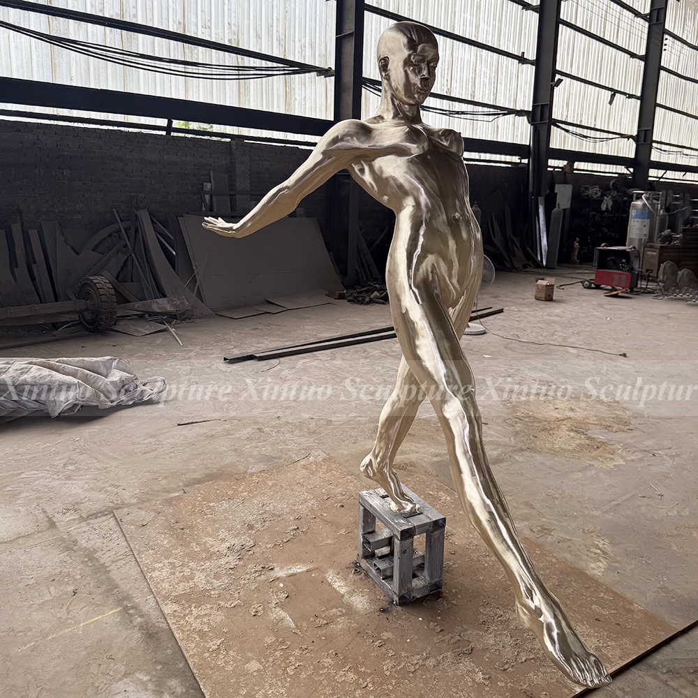 Abstract Diving Man Sculpture