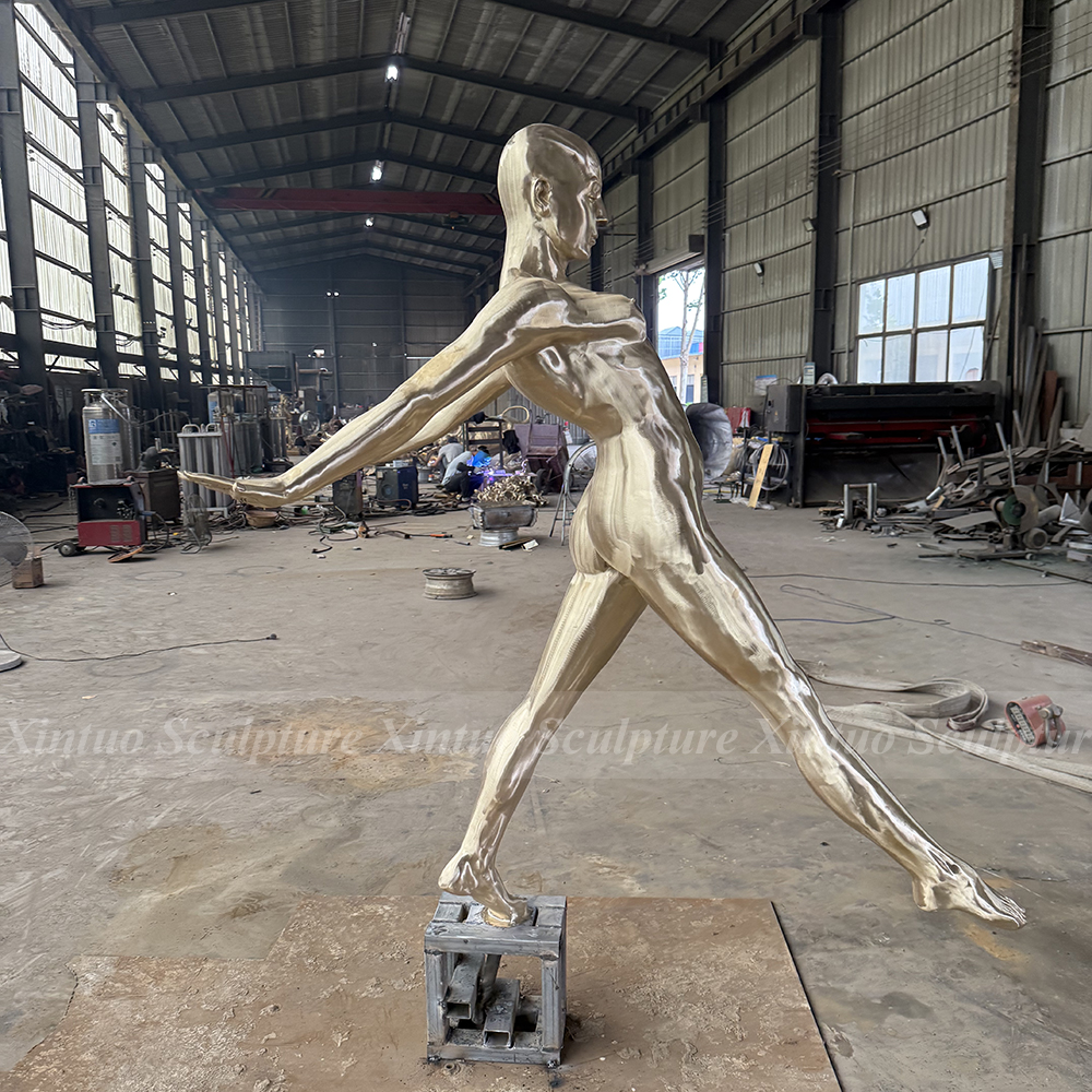 Abstract Diving Man Sculpture
