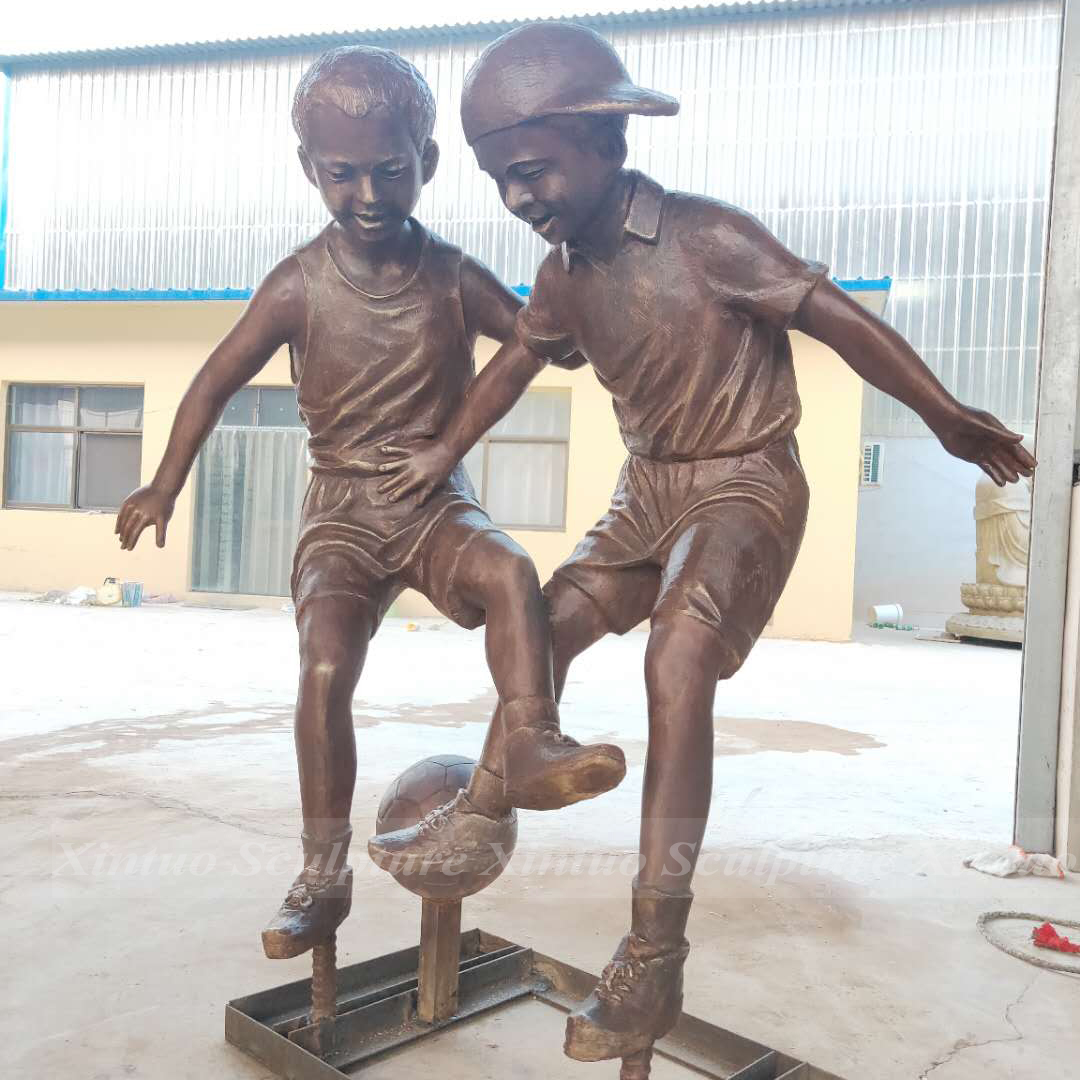 Children Playing Soccer Statue4 Children Playing Soccer Statue