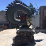 Large Bronze Dragon Statue