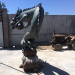 Large Bronze Dragon Statue