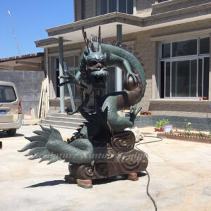 Large Bronze Dragon Statue