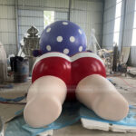 swimming girl sculpture