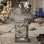 stainless steel wall sculpture