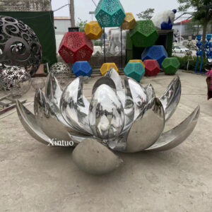 Metal Lotus Sculpture