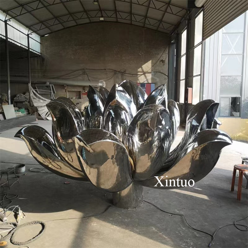 Metal Lotus Sculpture