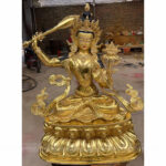 Gilded Manjushri Statue