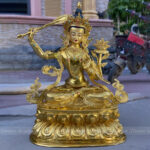 Gilded Manjushri Statue