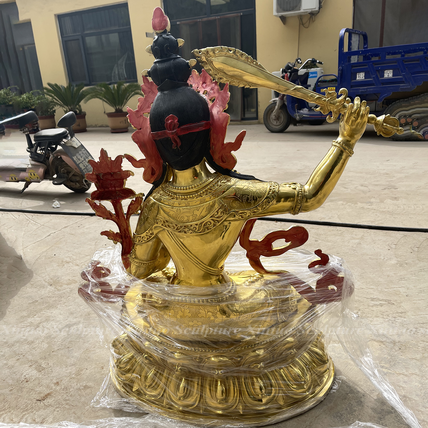Gilded Manjushri Statue