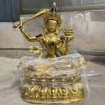 Gilded Manjushri Statue
