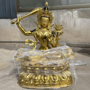 Gilded Manjushri Statue