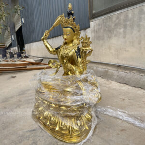 Gilded Manjushri Statue
