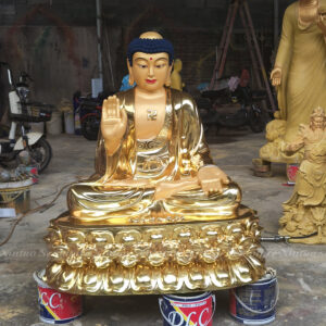 Gilded Seated Shakyamuni Buddha Statue