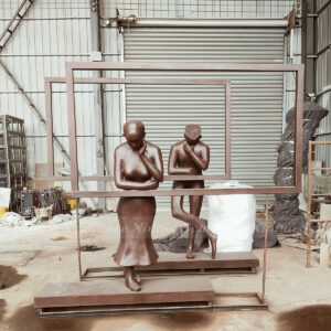 Modern Abstract Figure Sculpture