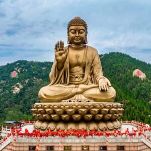 Gilded Seated Shakyamuni Buddha Statue