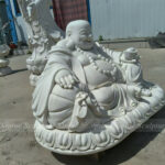 White Marble Laughing Buddha Statue
