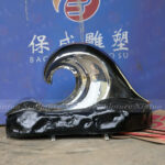 metal wave sculpture