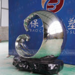 metal wave sculpture