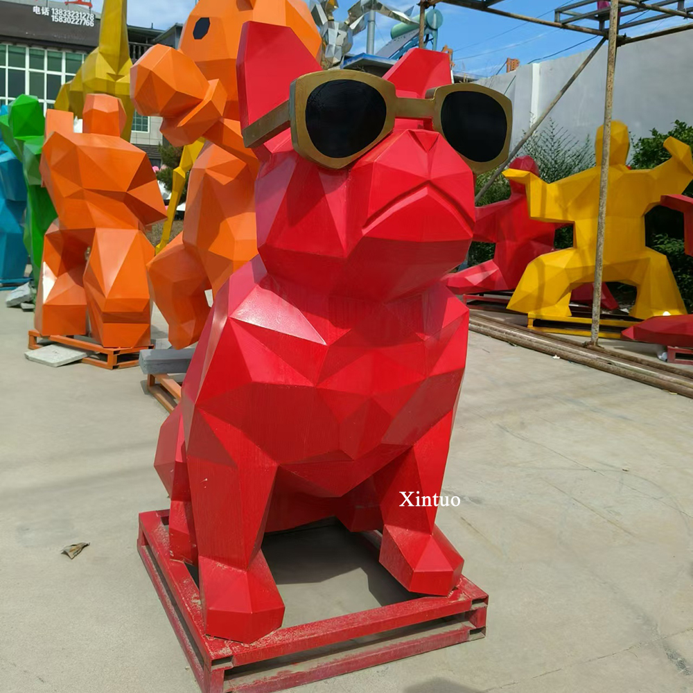 Outdoor French Bulldog Statue