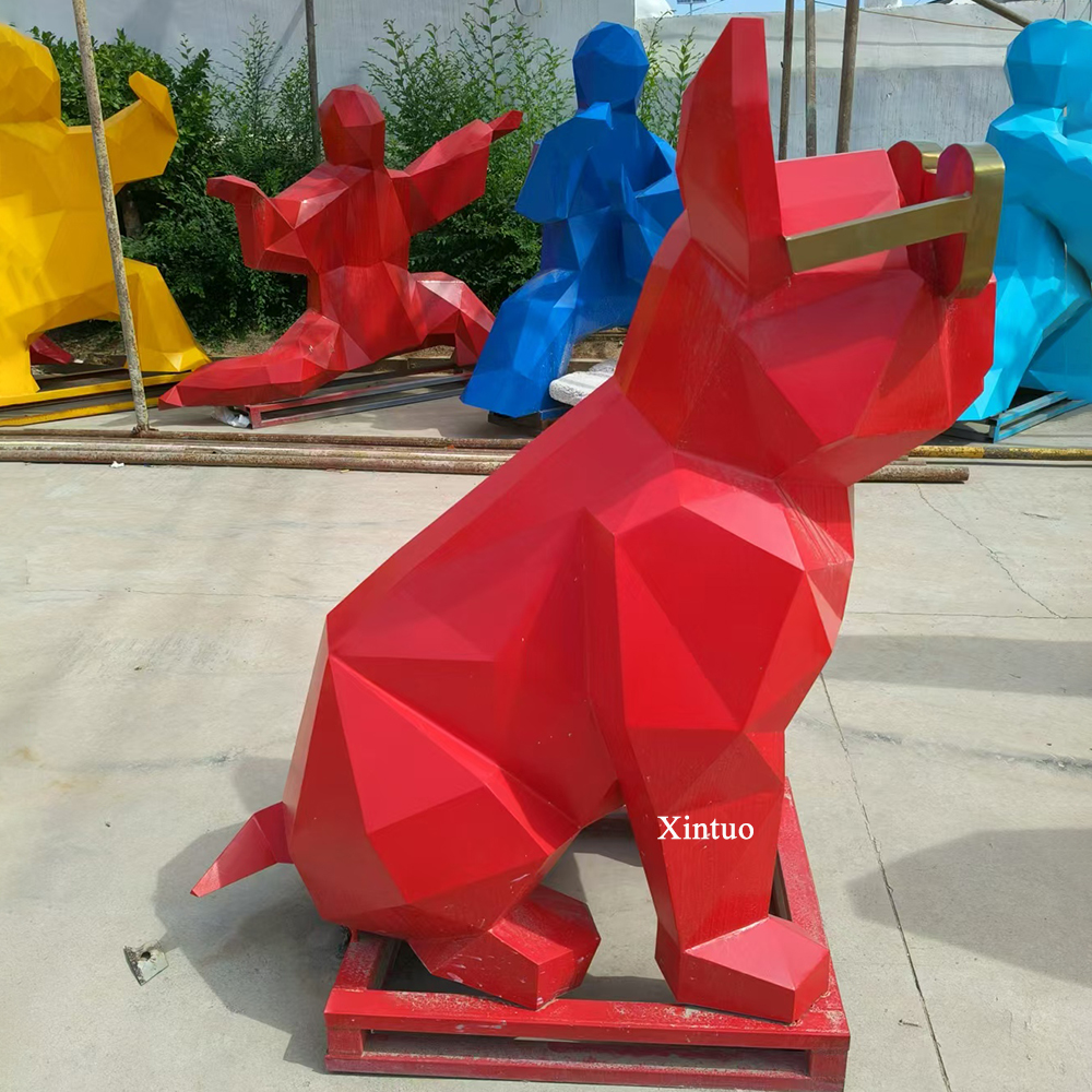 Outdoor French Bulldog Statue