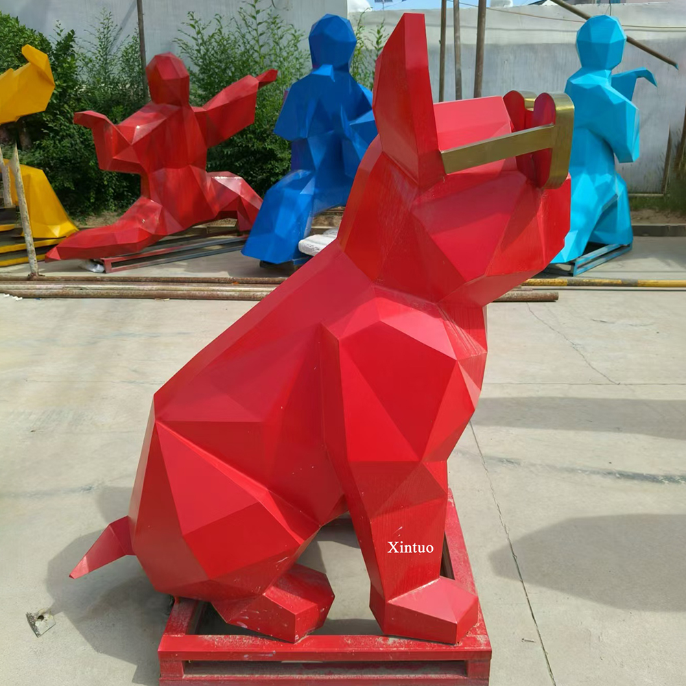 Outdoor French Bulldog Statue