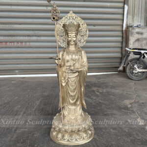 Brass Ksitigarbha Statue