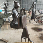 Abstract Bronze Sculpture