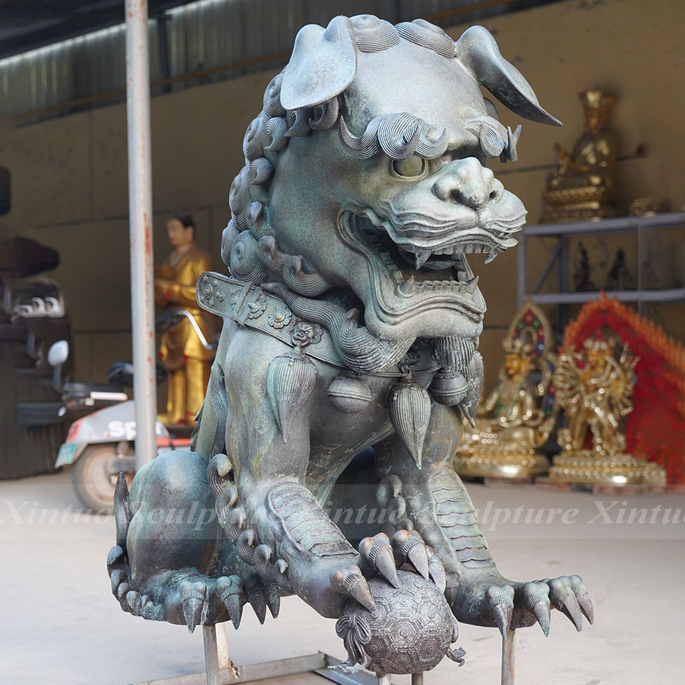 Bronze Foo Lion Statue