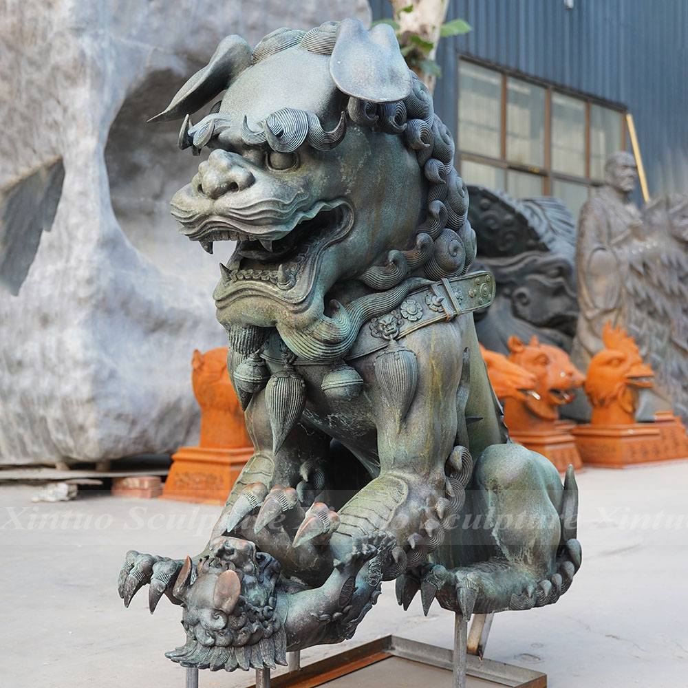 Bronze Foo Lion Statue