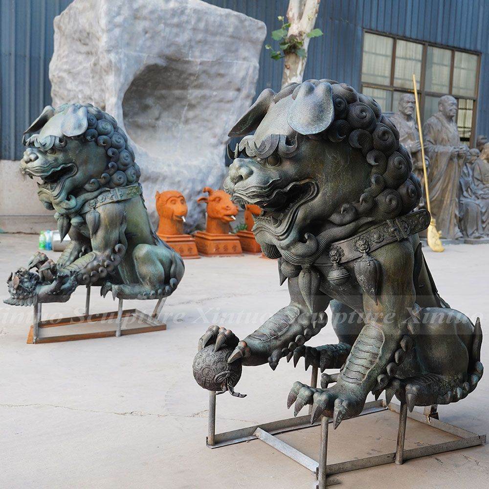 Bronze Foo Lion Statue