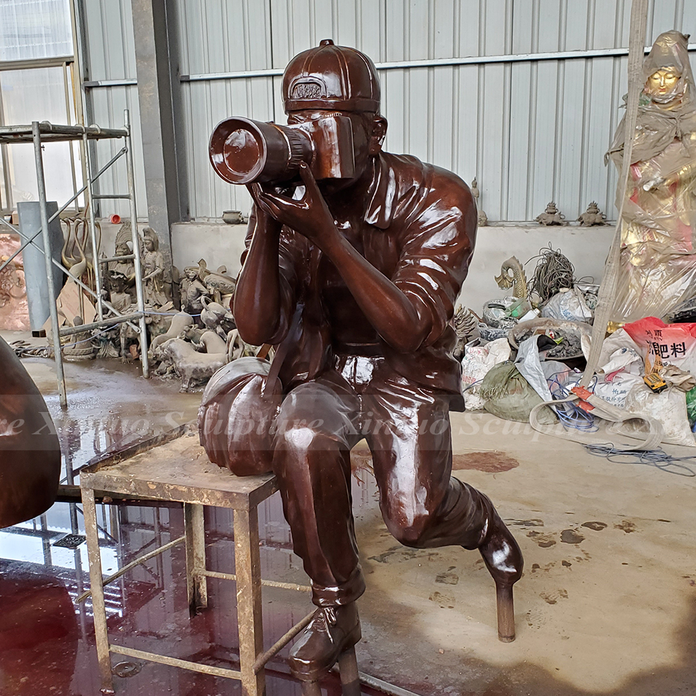 Bronze Photographer Statue