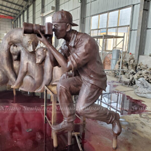Bronze Photographer Statue