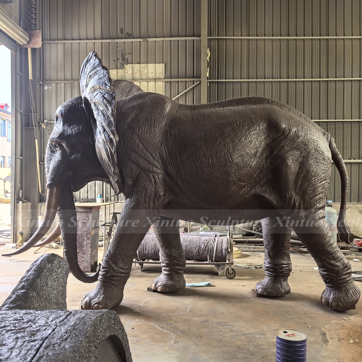large bronze elephant statues