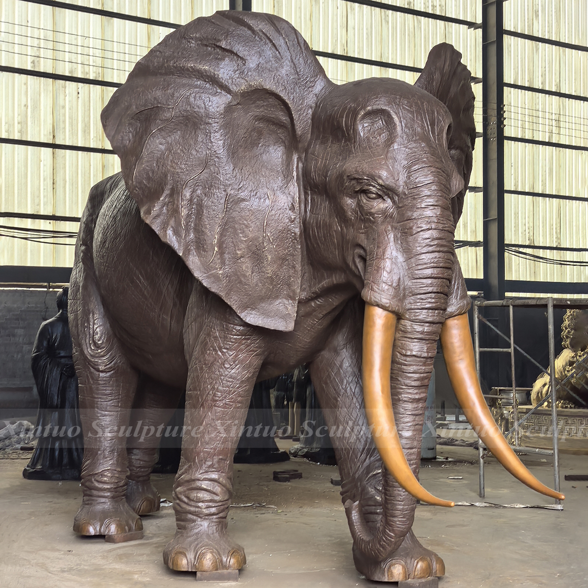 large bronze elephant statues