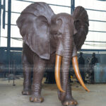 large bronze elephant statues