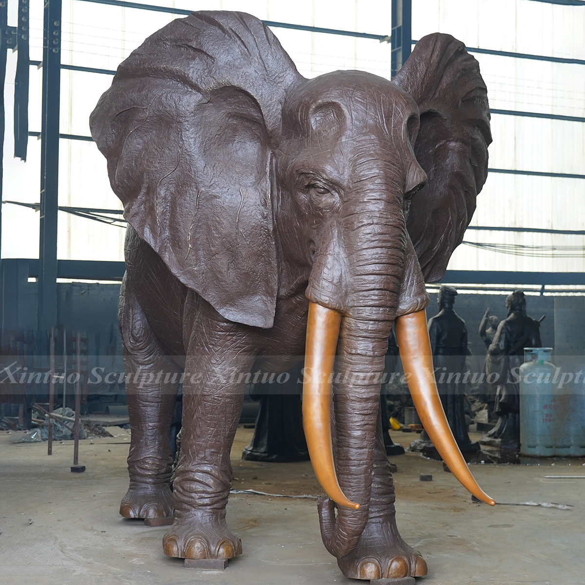 large bronze elephant statues