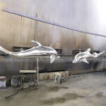 Fiberglass Dolphin Statue