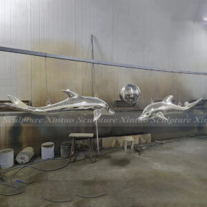 Fiberglass Dolphin Statue