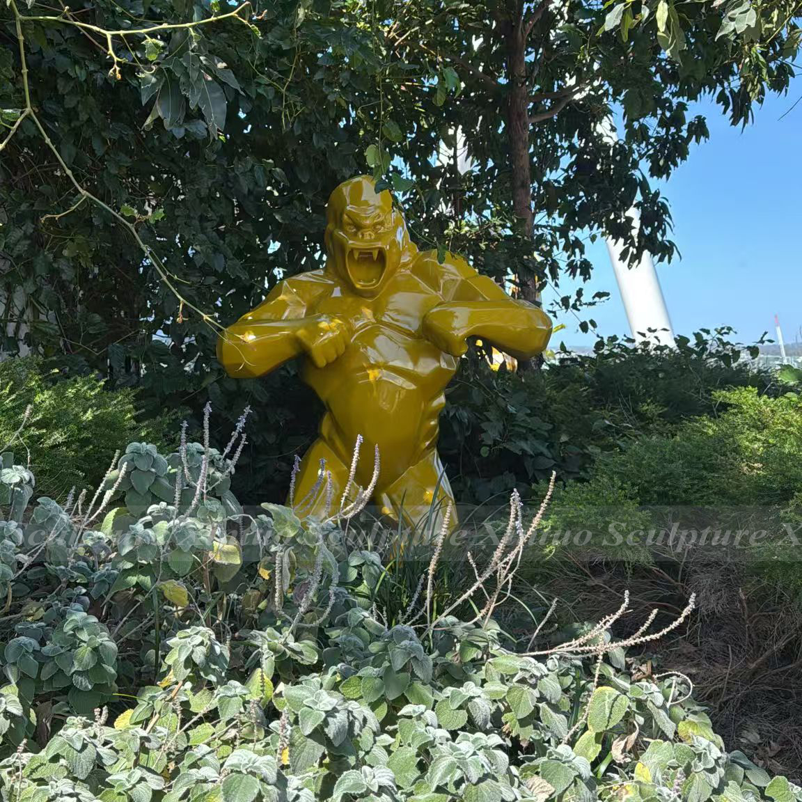 geometric gorilla statue geometric gorilla statue