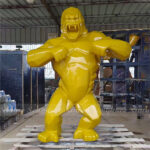 geometric gorilla statue