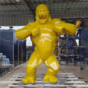geometric gorilla statue