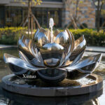 Lotus Flower Outdoor Fountain