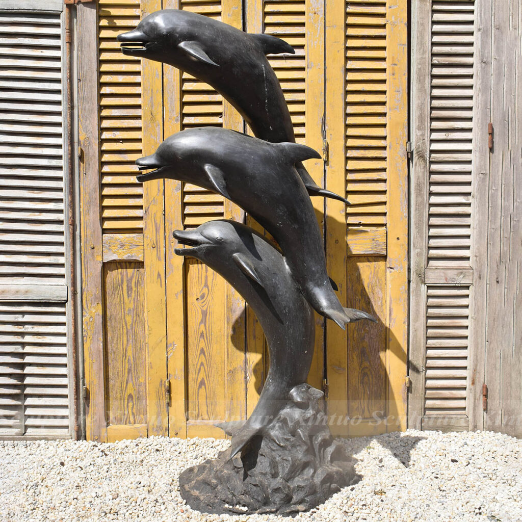 Bronze Dolphin Fountain