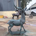 Bronze Deer Garden Statue
