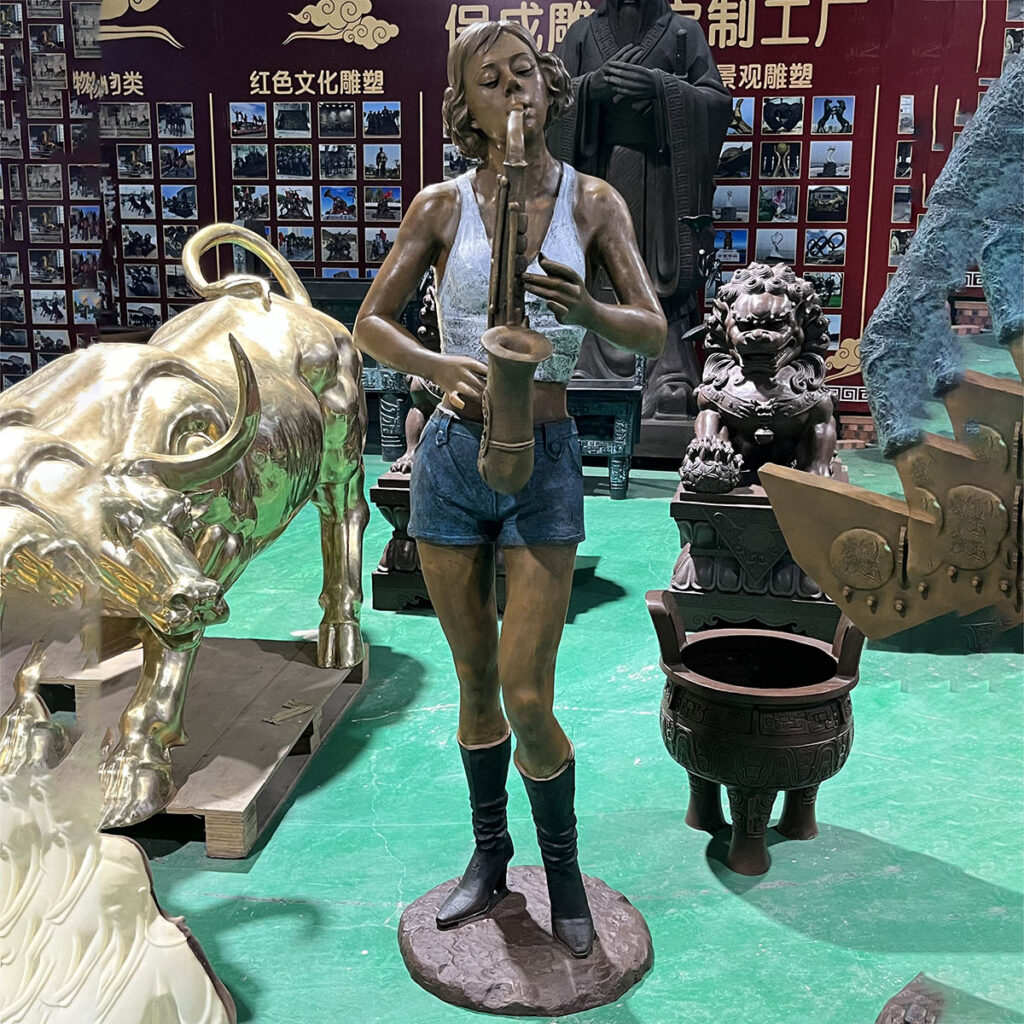 Bronze Musician Statues