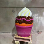 large ice cream cone statue