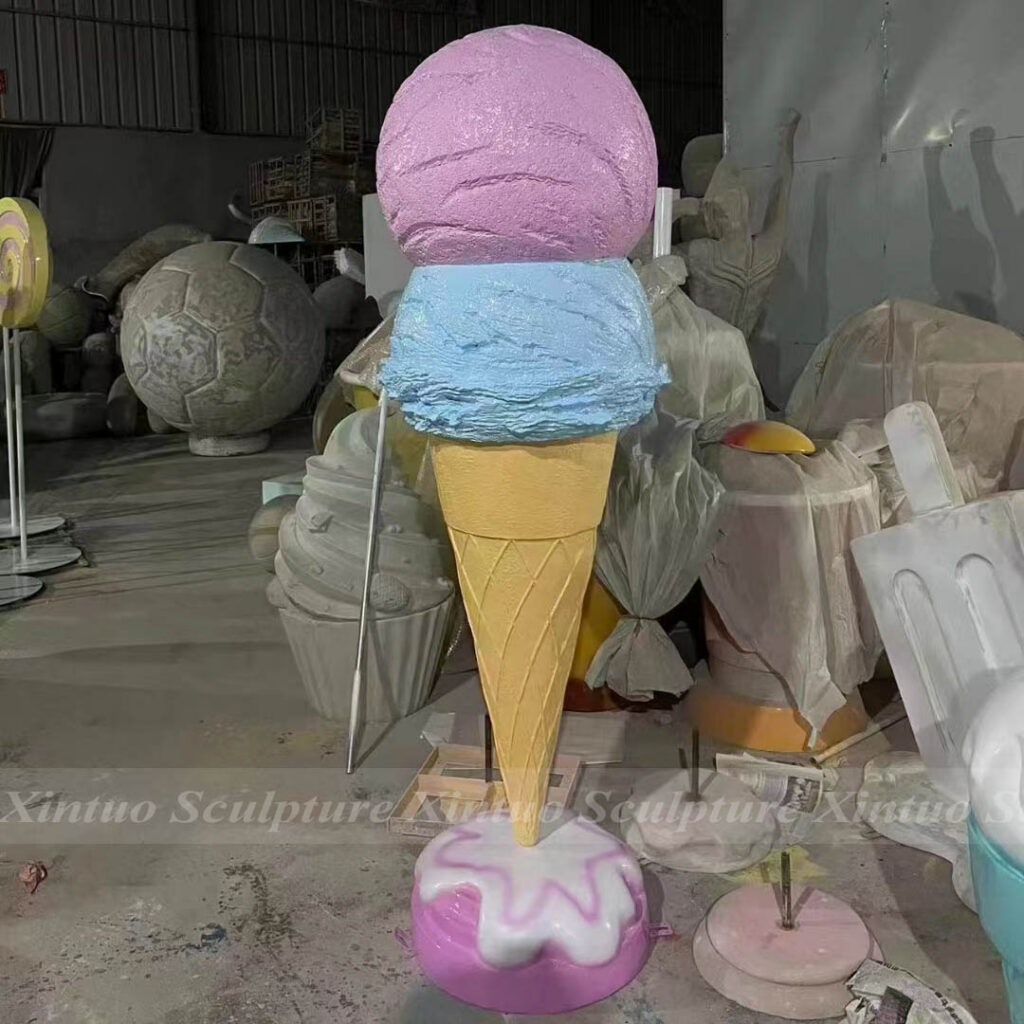 large ice cream cone statue