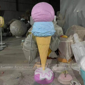 large ice cream cone statue