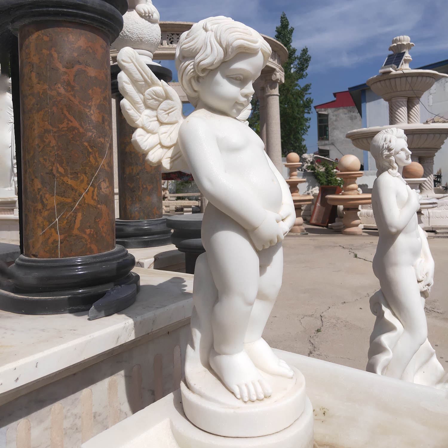 Marble Cherub Fountain Marble Cherub Fountain